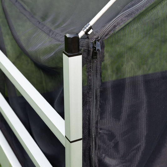 Wetterfestes Outdoor-Bett „SkyHeia” mit Insektenschutz (Set)